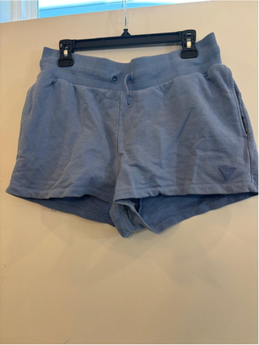 Women's Guess Athletic Shorts Size L Blue